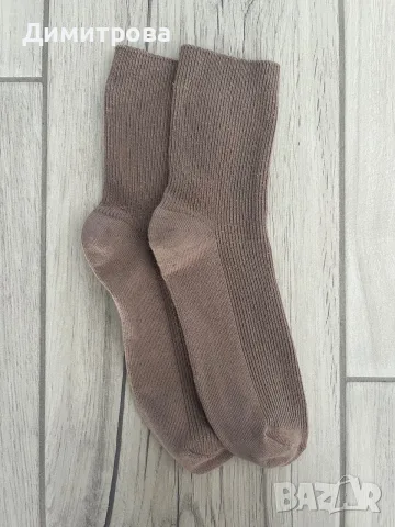 Памучни чорапи беж