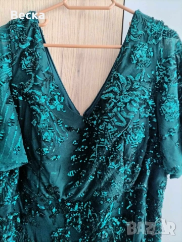Официална зелена рокля, снимка 2 - Рокли - 54328233