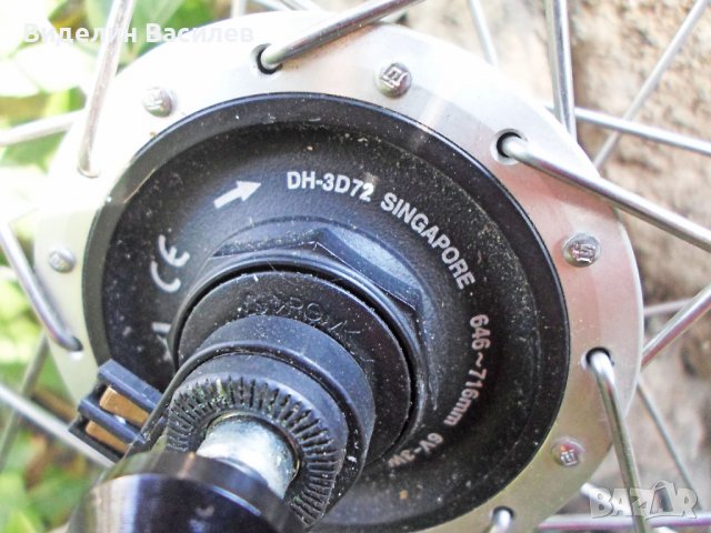 Динамо главина/капла/за диск и v brake 28*29 Shimano, снимка 17 - Части за велосипеди - 37635769