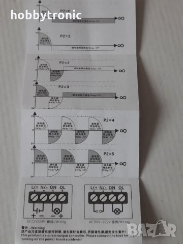 Цифров таймер 12V LCD до 9999сек или 99 часа, снимка 7 - Друга електроника - 35284730