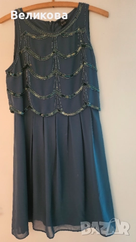 Тъмнозелена официална рокля, снимка 4 - Рокли - 52273933