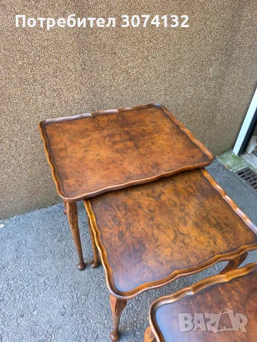 Масички 3в1 с интарзия, снимка 2 - Маси - 56299975