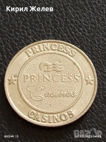 Два жетона токен за игрално казино PRINCESS,BALLY за КОЛЕКЦИЯ ДЕКОРАЦИЯ 26143, снимка 2 - Колекции - 51464233