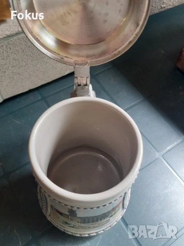 Немска халба за бира Gerzit, снимка 5 - Антикварни и старинни предмети - 53323629