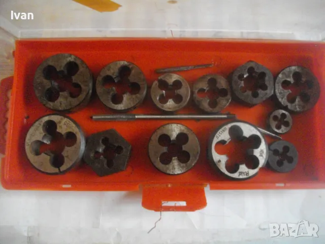 КОМПЛЕКТ 15 БРОЯ ГОЛЕМИ РЕЗБОНАРЕЗНИ ПЛАШКИ И МЕТЧИЦИ ДО М16 - 1/2 ЦОЛ