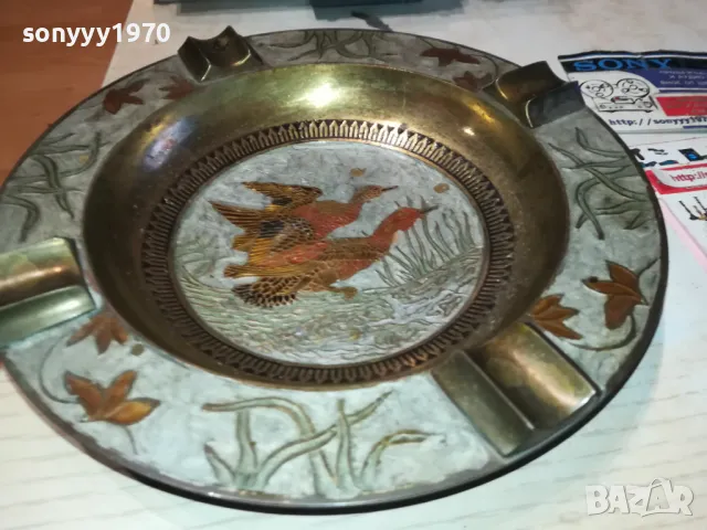 ГОЛЯМ ПЕПЕЛНИК МЕД МЕСИНГ 21СМ ОТ ФРАНЦИЯ 3112241016