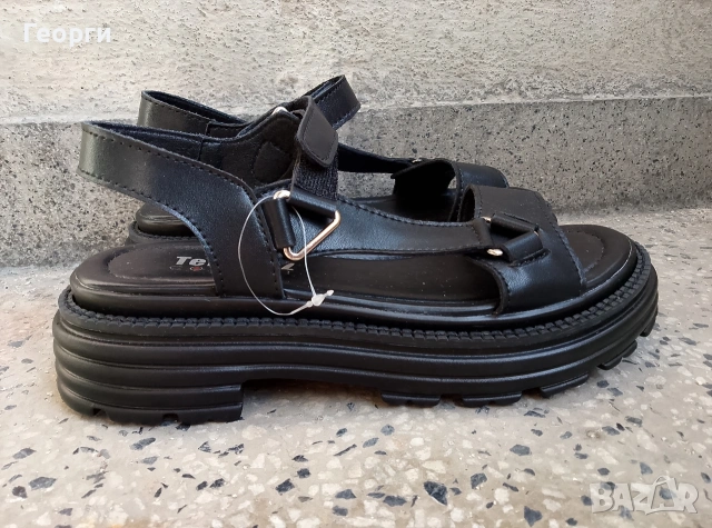 Нови дамски сандали на платформа от естествена кожа, снимка 3 - Сандали - 53879844