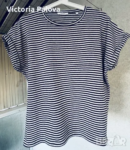 Блуза/тениска модерно райе, снимка 5 - Тениски - 47744523