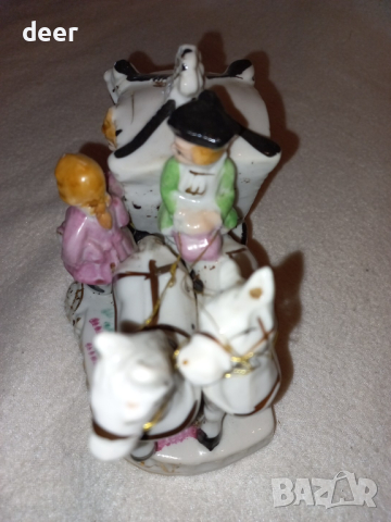 Порцеланов файтон, снимка 6 - Статуетки - 44746094