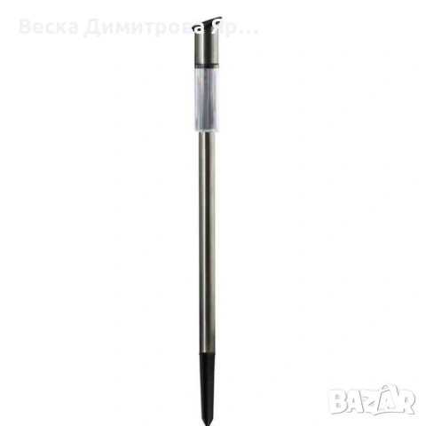 Комплект от 3 броя Led соларни лампи XL 57см - неръждаема стомана, сензор и до 8 часа светене, снимка 7 - Соларни лампи - 54062768