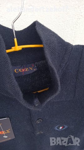 Мъжка поло блуза с дълъг ръкав и яка   cozy, снимка 4 - Блузи - 31902476