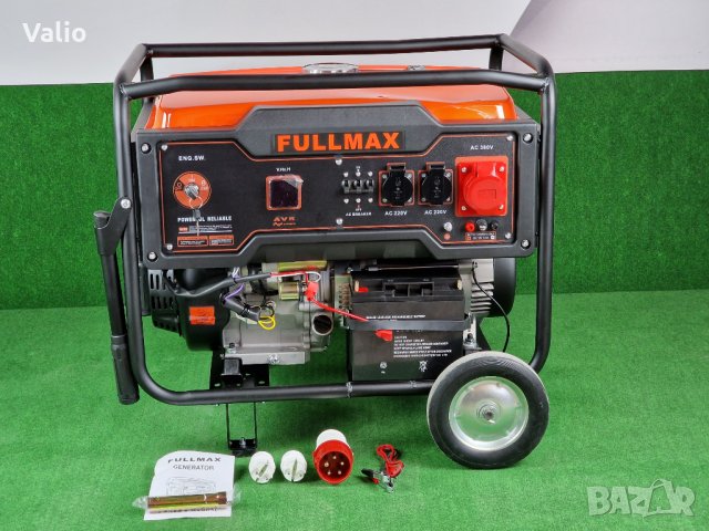 Генератор за ток монофазен с ел. стартер 6.5kw, снимка 3 - Генератори - 38246983