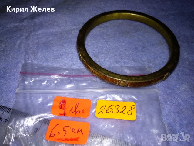 СТАРИННА ТИБЕТСКА ЕТНО ГРИВНА от БРОНЗ и РОГ с ФЛОРАЛНИ БРОНЗОВИ НАБИВКИ МАЙСТОРСКА ИЗРАБОТКА 26328, снимка 2 - Антикварни и старинни предмети - 40865717