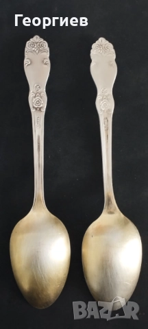 Посребрени с позлата мелхиорени лъжички за чай,кафе от СССР., снимка 8 - Прибори за хранене, готвене и сервиране - 51876694