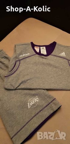 Оригинален Двулицев Комплект на ADIDAS LA LAKERS NBA, снимка 1 - Спортни дрехи, екипи - 29681445