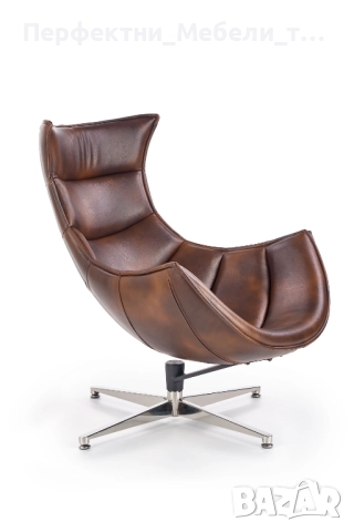 Луксозно дизайнрско кресло с еко кожа за нестандартно и стилно обзавеждане, снимка 7 - Дивани и мека мебел - 52483258