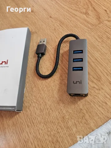 USB към Ethernet хъб, снимка 2 - Мрежови адаптери - 56227045