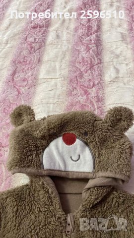 Космонафт със забавна качулка на мече 9-12 месеца, снимка 3 - Бебешки ескимоси - 42789791