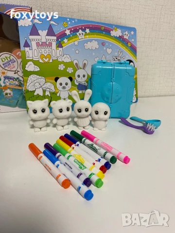 Комплект за оцветяване - 3 в 1 - фигури, куфарче, флумастери, снимка 9 - Образователни игри - 51187721