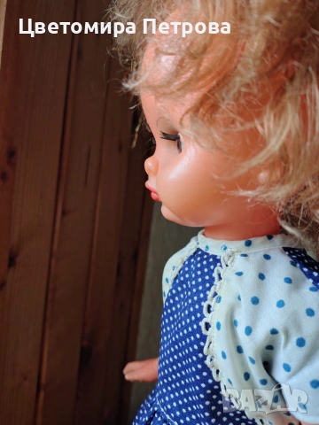 Ретро кукла със запазено лице и обем на прическа, снимка 2 - Кукли - 53189990