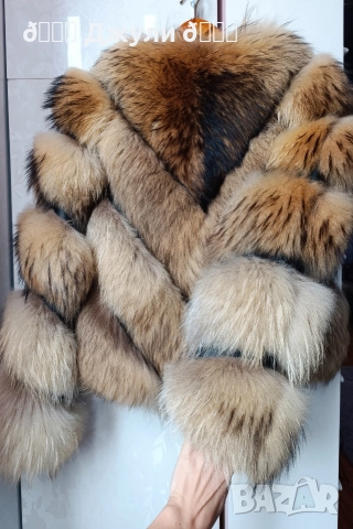 Палто с естествен косъм от сребърна лисица, снимка 9 - Палта, манта - 52690644