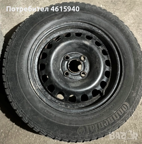 185/65/14 4бр зимни гуми CONTINENTAL КОНТИНЕНТАЛ +джанти ОПЕЛ OPEL 4х100мм J 5 1/2 ET39