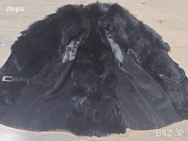 Дамски елек естествен велур и естествен косъм, снимка 4 - Елеци - 42690807