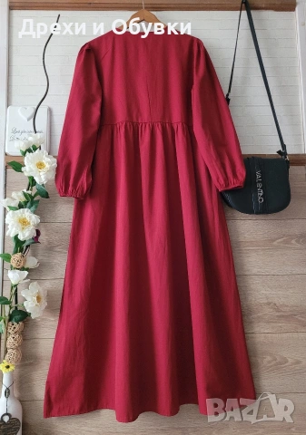 Нова дълга червена рокля , снимка 6 - Рокли - 54095818