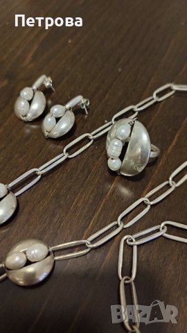 Сребърни бижута за ценители - комплект , снимка 4 - Бижутерийни комплекти - 42238403