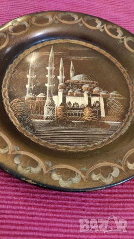 Медна чиния за стена, Света София, Истанбул, Турция. , снимка 4 - Колекции - 40721648