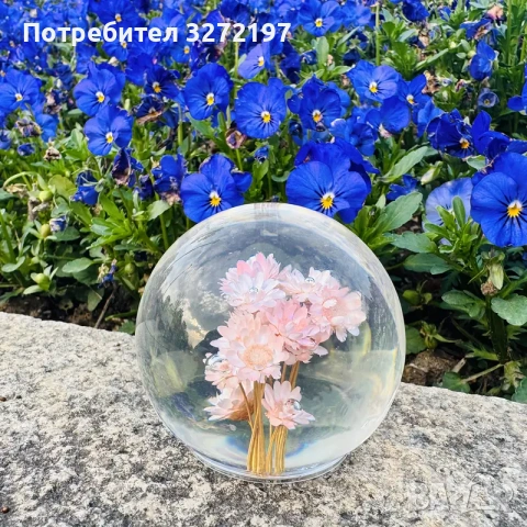FUFIZU Кристална топка с маргаритки , снимка 3 - Декорация за дома - 54090553
