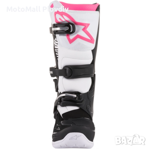Дамски мотокрос ботуши ALPINESTARS Stella Tech 3 BLACK/WHITE/PINK, снимка 2 - Аксесоари и консумативи - 51471208