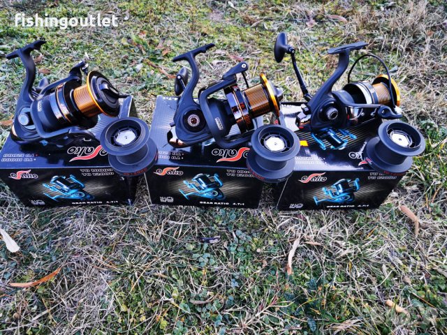 Три шарански макари с червячна предавка размер 12000. Нови !