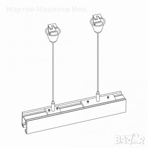 Трифазна шина ,открит монтаж,1метър,Черена, снимка 4 - Лампи за таван - 30423374