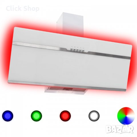 RGB абсорбатор, LED, 90 см, инокс и закалено стъкло, снимка 1