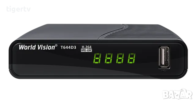 Декодер за цифрова телевизия и кабелна World Vision T644D3 FM, гаранция, снимка 2 - Приемници и антени - 48845985