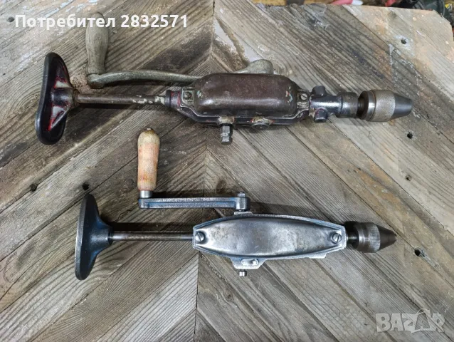 Ръчни дърводелски бормашини, снимка 3 - Антикварни и старинни предмети - 49911056