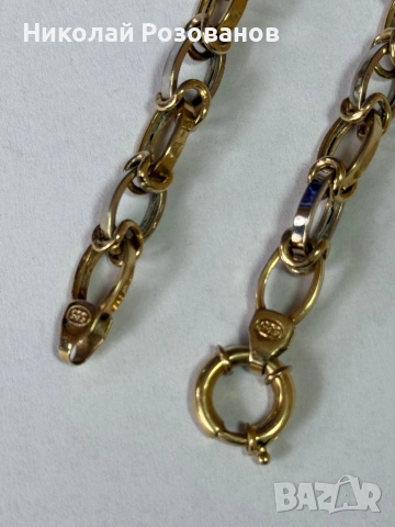 Мъжки златен ланец, снимка 3 - Колиета, медальони, синджири - 54276635