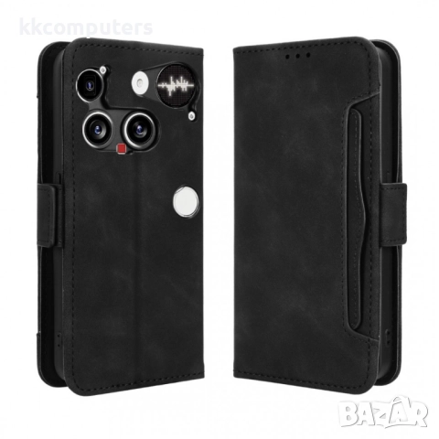 Кожен калъф Портфейл за Nothing Phone (3) 5G- Магнитен клипс, Държач за карти и Стойка, вкл. Протект, снимка 7 - Калъфи, кейсове - 52659592