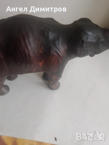 Стар кожен слон , снимка 2 - Антикварни и старинни предмети - 51201709