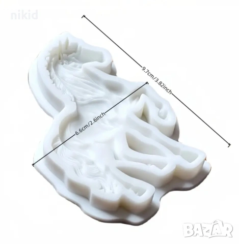 Кон реалистичен силиконов молд форма фондан шоколад гипс декор , снимка 2 - Форми - 54016532