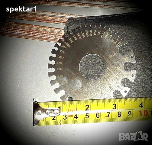 калибър за измерване диаметъра на кръгли сечения проводници  и др, снимка 1 - Шублери - 32141433