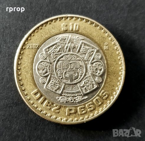 Монета . Мексико . 10 песо . 2002 г.