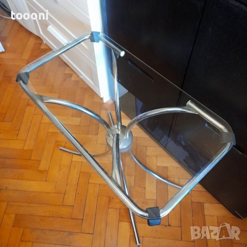 Маса никел/стъкло въртяща , снимка 2 - Маси - 39619122