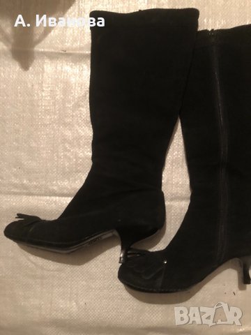 Дамски ботуши естествен велур Kilah, снимка 2 - Дамски ботуши - 30634515