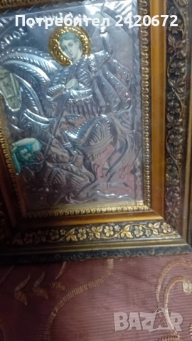 стара икона на Св.Георги, снимка 2 - Други ценни предмети - 52286954