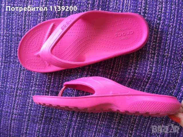 CROCS Iconic Comfort номер 35 розови джапанки чехли, снимка 1