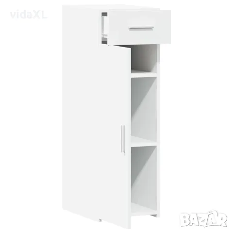vidaXL Сайдборд, бял, 30x42,5x93 см, инженерно дърво, снимка 9 - Бюфети - 56148177