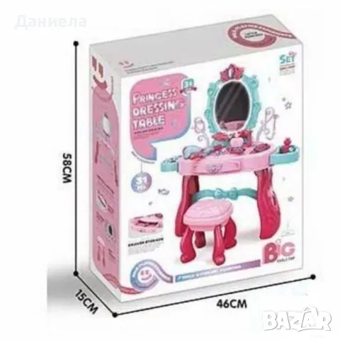  Детска тоалетка с огледало, осветление и аксесоари (31 части)
, снимка 2 - Играчки за стая - 49656387