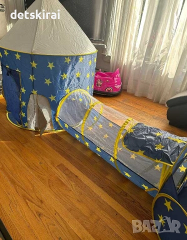 Палатка с тунел и басейн + топки за игра  , снимка 11 - Образователни игри - 51783438